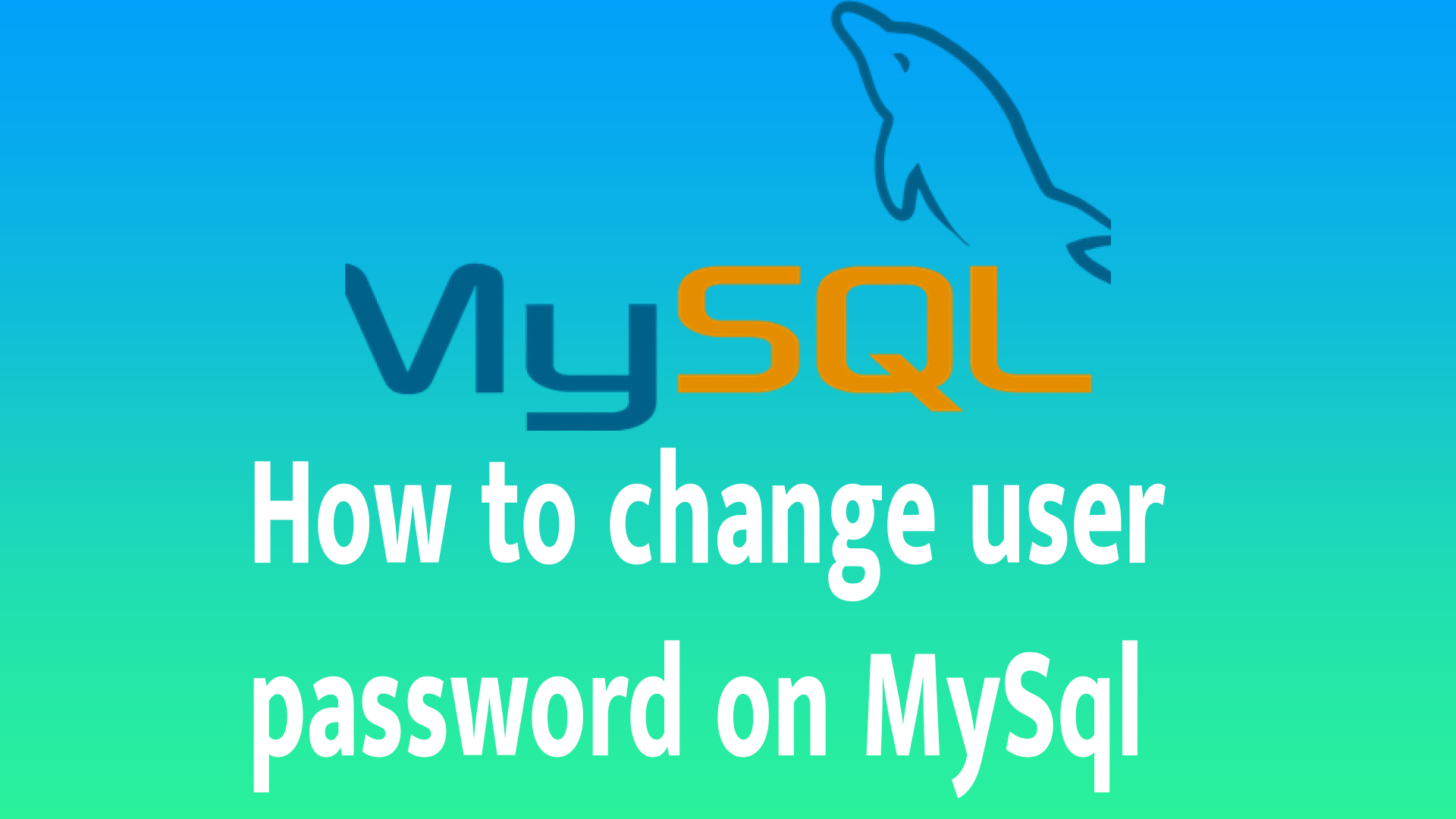 How to change mysql user password on ubuntu server